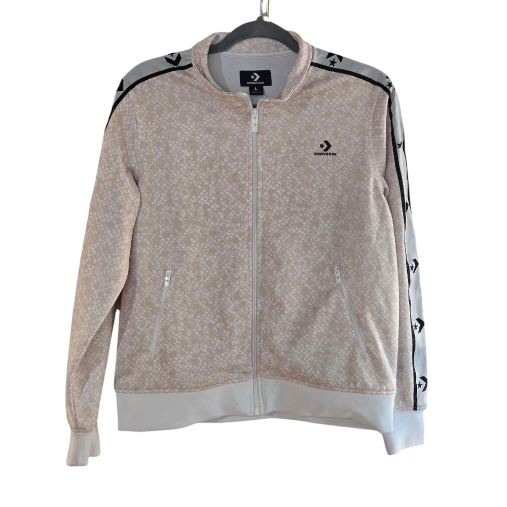 CONVERSE Star Chevron Animal Print Track Jacket 10007698-102 Beige